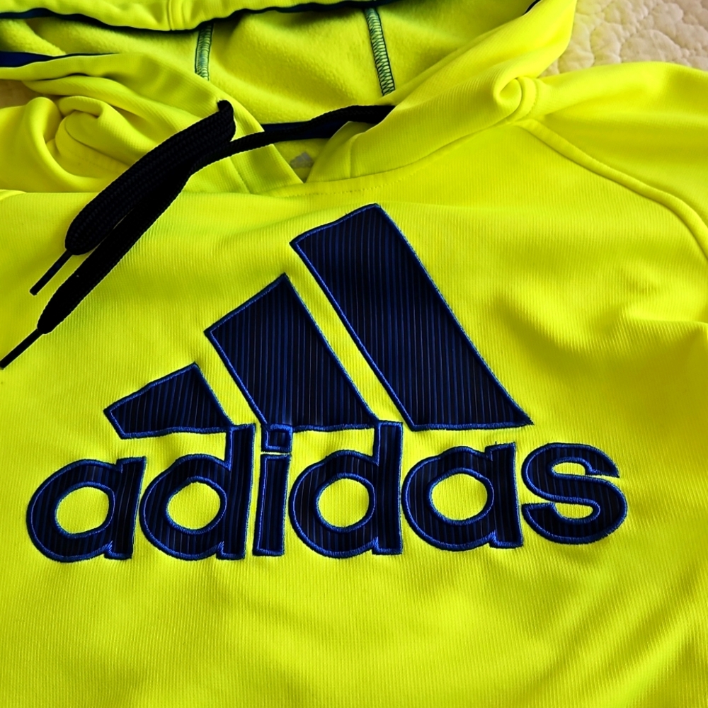 2X💛HP💛Vintage Adidas Men's Pullover Hoodie Medium - Picture 4 of 12